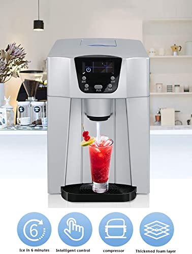 Máquina para hacer hielo 2 en 1 de encimera, 33 lb/24h miniatura 7