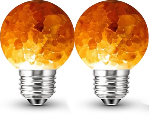 GIVOIVEC Himalayan Salt Lamp 5W S14 Led Night Light Bulbs 2300K E26 Medium Screw Base Non-Dimmable (2 Pack) (2)