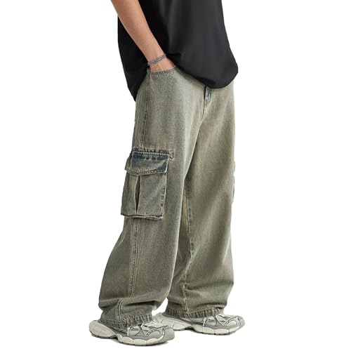 Y2k Baggy Jeans Men Vintage Hip Hop Style Skater Jeans Denim Loose Fit Pants Cargo Jeans