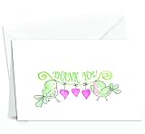 Amazing Thank You Cards with Envelopes - 4x7 Inches of 50 White Card Notes with Blank Greeting Space