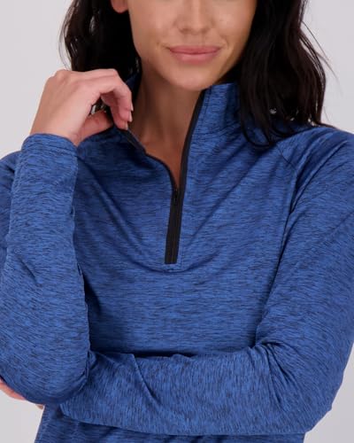 Real Essentials 3 Pack: Womens Dry-Fit Long Sleeve Quarter Zip & Full Zip Up Hoodie Workout Jacket (Available in Plus)3