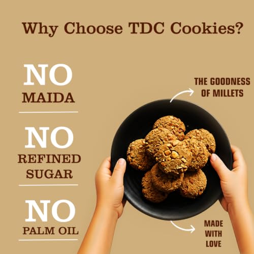 Image of THE DOUGH CORNER Healthy Multi Millet Kaju Badam Cookies | High Protein with Bajra, Jowar, Ragi, and Barley Flours | Jaggery | No Maida, No Sugar, No Palm Oil | Guilt-Free Snack for All Ages-200 Gm