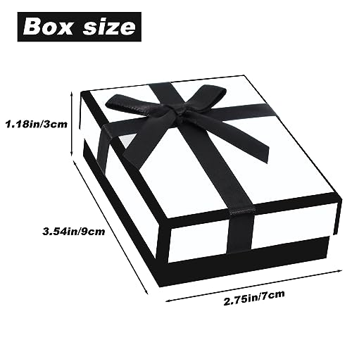 Small Gift Box and Gift Bag, 9x7x3cm Jewellery Gift Box and Paper Bag Bracelet Earring Ring Necklace Gifts Box with Lid for Presents - Image 3