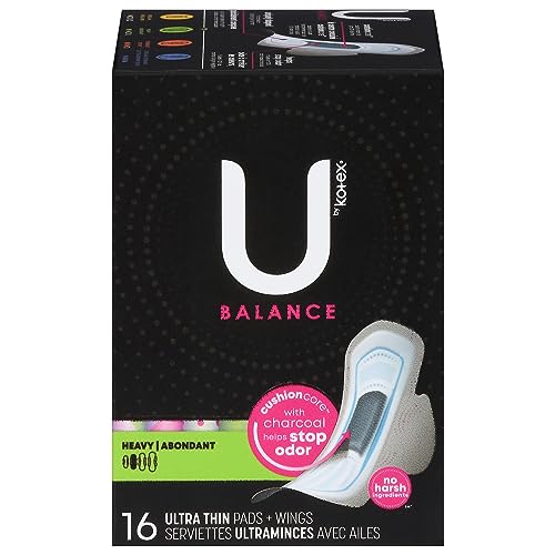 Image of U by Kotex, Balance Heavy Ultra Thin Pads + Wings, 16 Count