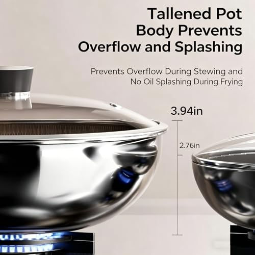 Wok de Titanio con Tapa, Antiadherente, 11.81" miniatura 3