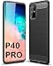 Produktbild tomaxx Hülle für Huawei P40 PRO Silikon Case Schutzhülle Silikon Tasche Carbon Schwarz kompatibel mit Huawei P40 PRO Smartphone