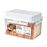 Genérico Hermética de Pan | de Almacenamiento Hermética y Transparente para Barras de Pan | Recipiente y Asa | para Uso en Armario Despensa Refrigerador Congelador Encimera de Cocina y Hornear