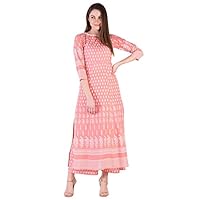 Amayra Women’s Cotton Printed Straight Kurti with Palazzos Set