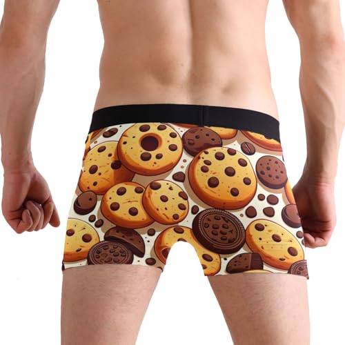WAFICAC Boxer Cookie au Chocolat sous-vêtement en Microfibre Doux et Respirant avec Ceinture Comfort Flex – vue 6