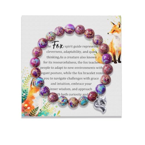 Bracelet renard en agate de feu, l'accessoire idéal pour vos tenues bohèmes