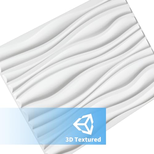Image of Art3d Decorative 3D Wall Panel, 32 Sq.FT PVC Interior Wall Decor for Living Room, Bedroom, Lobby, Office, Shopping Mall, White