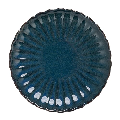 Taza de gres con plato 10 oz azul Creative Co-Op miniatura 7