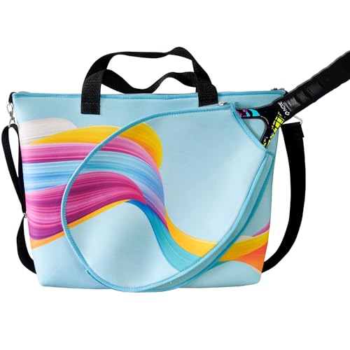 Bolsa Beach Tennis Raqueteira Esportiva Com Alça - ISOPRENE - Azul Abstrato