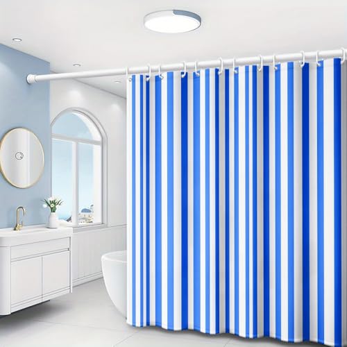 Rideau de douche imperméable avec crochets pour baignoire 200x160cm - 6