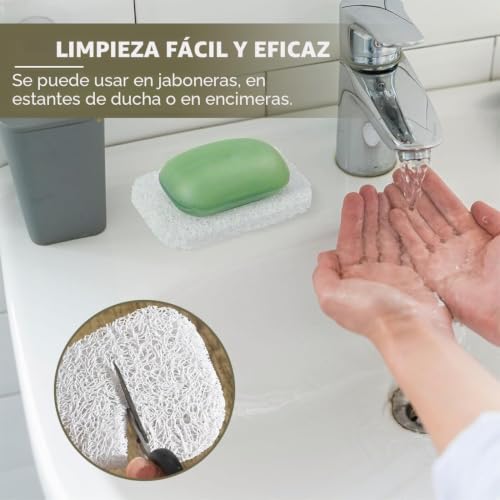 Miniatura 3 de Coyun 3 Unidades Multivalue Almohadillas Para Jabonera, Jaboneras Para Pastillas De Jabon Antideslizante Y Duradero Con Forma De Bobina De Drenaje Base De Jabón Para Guardar Jabón Blanco