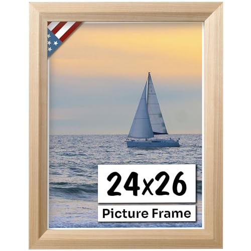 US Art Unfinished Raw Wood 24x26 Picture Frame Beveled .84