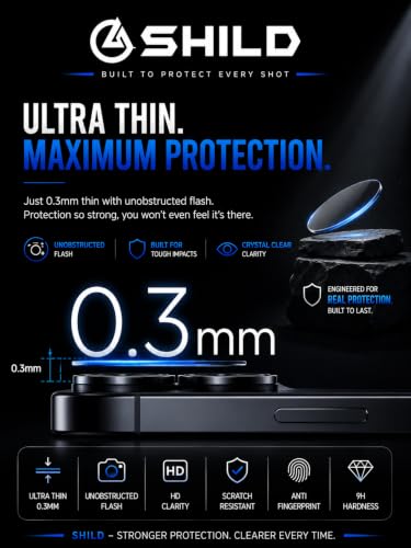 Image of SHILD Camera Lens Protector Compatible with Nothing Phone 4a | 9H Tempered Glass | HD Clear | Scratch Resistant | Case Friendly | Pack of 1