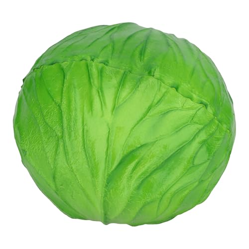Gresorth 1 Pc Artificial Green Cabbage Fake Vegetables Decoration Faux Cabbage Ornament Lifelike PU Fruit Vegetable Model for Kitchen Decor House Table Restaurant