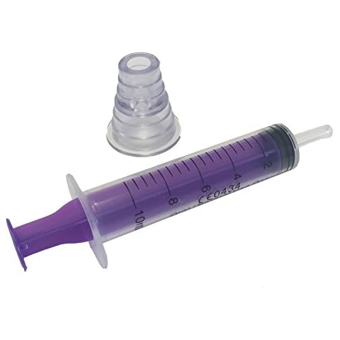 Qualicare 6 X 10ML ORAL ENTERNAL MEDICINE BABY ELDERLY DOSAGE NON-STERILE LATEX FREE DISPOSABLE PURPLE SYRINGES WITH BOTTLE ADAPTER Cover