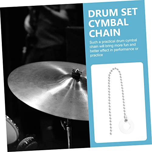Supvox Drum Accessories Drum Cymbal Sustainer Jazz Drums Sizzler Drum Set Cymbal Chain Silver Iron Chain Alloy Drum Kit Cymbal Sizzler Cymbals #TOP2