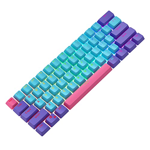 Image of Backlit PBT keycaps for 60 Percent Gaming keyboad 104-Key Caps Set TKL OEM Profile Compatible with 60% /87 /104 Keyboard (Joker)
