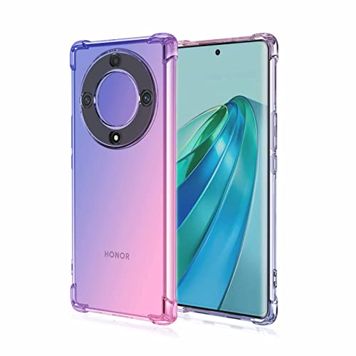 Honor X6b Funda HAOYE Funda Para Huawei Honor X8b Carcasa, Anillo De 360 Grados De Metal [Estilismo De Tela De Lona Tejida] Con Marco De Silicona Suave TPU Protección. Negro Honor 70