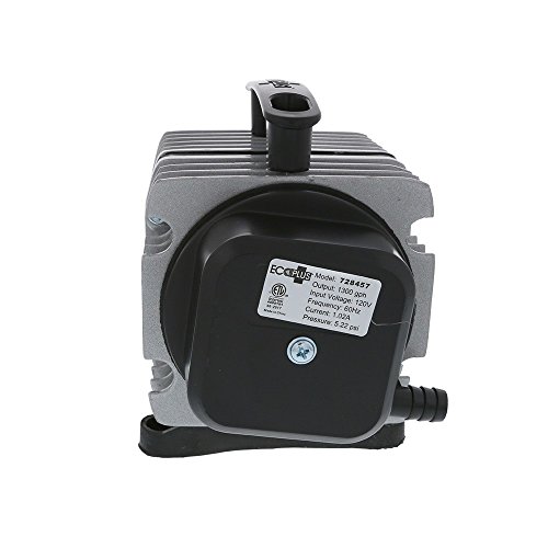EcoPlus HGC728457 Eco Air5 Commercial Air Pump 5 80 Watt Single Outlet 1300 GPH, Silver - Thumbnail 5