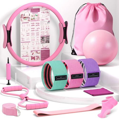 Pilates Kit for Home Workout, All-in-One Yoga Pilates Equipment with