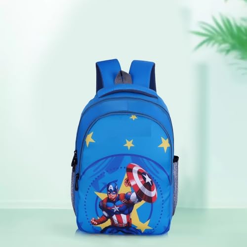 Image of GOOD STAR Polyester kids Primary School Backpack, 30 Litres, Cartoon Print, for Nursery to 5th Standard Boys and Girls Tuition Lightweight cartoon Bag