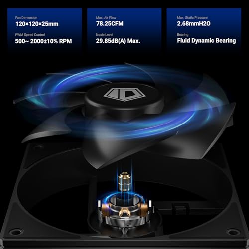 ID-COOLING FROZN A410 TD CPU Air Cooler, 4 Heat Pipes, 120mm High-Performance Fan, Real-Time Temperature Display, Pre-Applied Thermal Paste, Compatible with Intel LGA 1700/1200/115X & AMD AM5/AM4 - Image 3