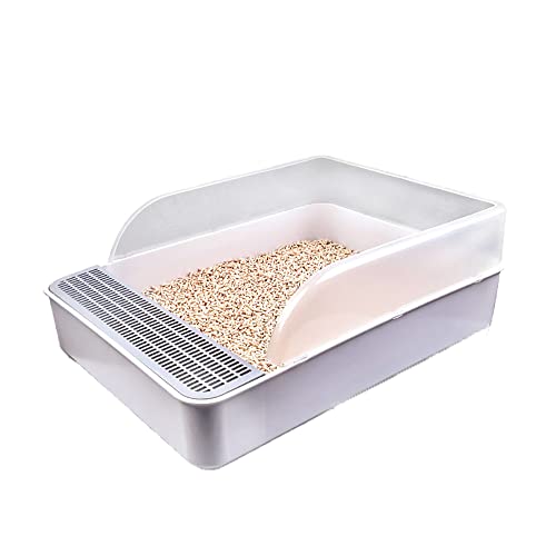 猫トイレ 猫トイレ 大型 猫 システムトイレ 猫のトイレ 猫砂盆 猫の大きいトイレ 猫用トイレ おしゃれ 猫用 トイレ 丸洗い可能 掃除しやすい 砂飛び散り防止 軽量 大きい猫 小さい猫 可愛い 猫屋さん使える (S)