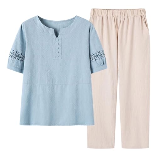 Survêtement d'été manches courtes avec pantalon capri sportif léger