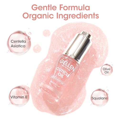 GELLEN Nail Cuticle Oil for Growth and Strength, Vitamin E Fingernail Nourishing Oil for Hydrating, Moisturizing, Strengthening, Repairing, Nail and Skin Care Product for Men Women, Jasmine Scent - Thumbnail 2