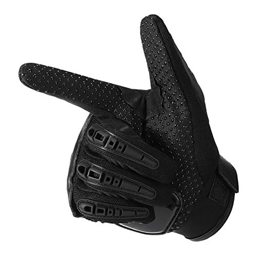 Sangmei Luvas masculinas para motocicleta Luvas de dedo completo para motocicleta Luvas de resistênc