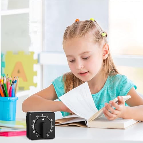 Kurzzeitmesser, Mechanischer Küchentimer, Eieruhr 60 Minuten, Timer mit Lauter Alarm für Kochen, Sport, Studieren, Schwarz – Bild 7