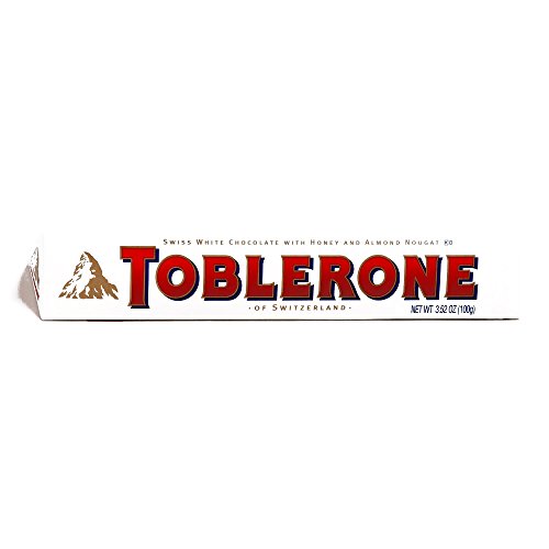 Toblerone White Chocolate Bar 3.52 oz each (1 Item Per Order)