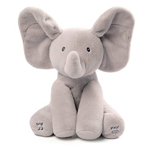 Gund- Elmer Elephant Jouets d'Eveil-Peluche Animée Qui Bouge Ses Oreilles, 4053934
