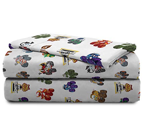 Image of Monster Jam Truckin Pals 5 Piece Twin Bed Set - Includes Comforter & Sheet Set - Bedding Features Grave Digger & Megalodon - Super Soft Fade Resistant Microfiber (Official Monster Jam Product) | Truckin Pals, Comforter Sheets Sham Pillowcase, Official Product, Soft Microfiber, Machine Washable, Easy Care, Boys Gift