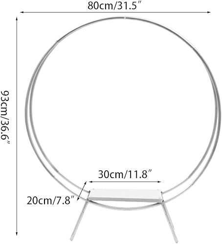 Vista 2 de Soporte redondo de doble aro dorado y plateado para ceremonia, arco de flores de metal para postres, magdalenas, decoración para bodas, cumpleaños