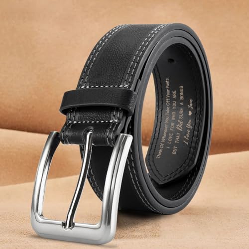 Personalized Engraved Leather Belt for Dad Custom Leather Name Belt for Dad Daddy Husband Grandpa on Fathers Day2