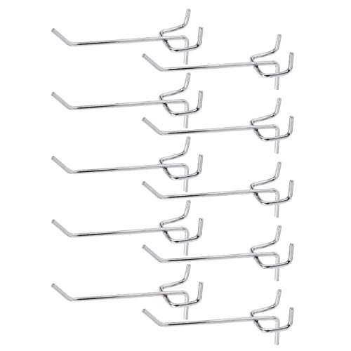 Cabilock 50Pcs Crochets de Panneau Perforé Assortiment de Panneau Perforé Organisateur D'outil Crochets de pour Organiser Le Système de Stockage D'outils 10 Cm