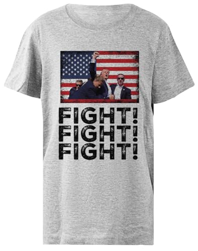 Trump Fight Fight Fight t-shirt enfant gris pour les sorties et réunions de famille