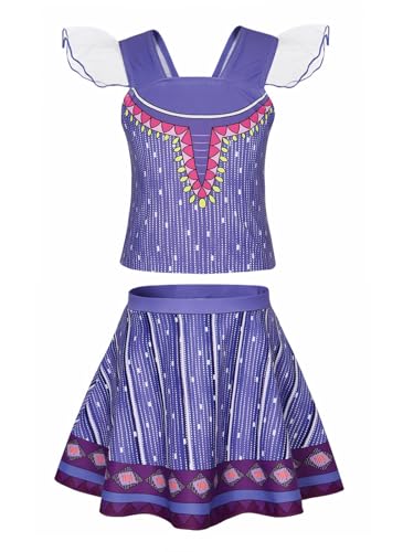 Jurebecia Princess Bikini for Girls 2-Piece Swimsuit Bathing Suit Kids Role Play Swimwear Costume