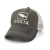 Costa Del Mar Bass Trucker Hat, Moss/Stone, X-Large