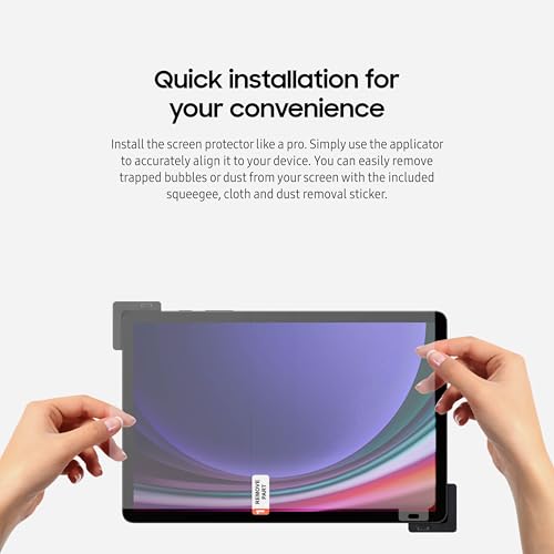 Image of Samsung Galaxy Tab S10 FE+ Anti-Reflective Screen Protector for Galaxy Tab S10 FE+, Attachable Coating, Transparent