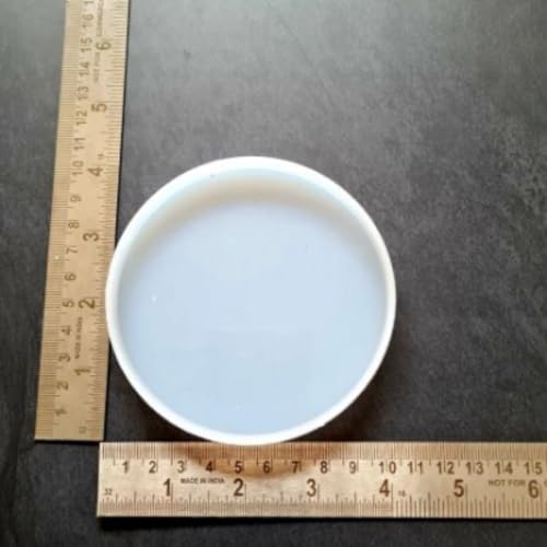 Image of R H Lifestyle Silicone Moulds Round Resin Art Mould Coaster Mould for Resin Art Epoxy Casting Mould Tray Photo Frame Mold Resin Coaster Mould Set of 4, 3 Inch