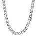 Produktbild PROSTEEL Herren Halskette Edelstahl Panzerkette 9mm Breite schwer Glieder Link Gliederkette Herren Hip-Hop Kette, 61CM lang, Silber