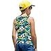 Fowototi Blue Soccer Tank Tops for Boys Casual Funny Graphic Crew Neck Sleeveless T Shirts Size 7-8 Kids Comfy Breathable Summer Athletic Tank Vest