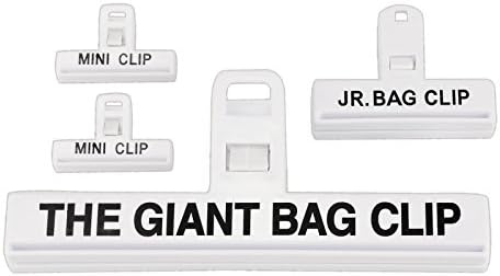 Table King 4 Piece Assorted Size Clip Bag Clip Set, 3 Sizes