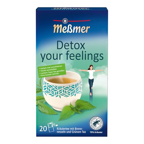 Meßmer DETOX YOUR FEELINGS | Kräutermischung mit Brennnessel & Grünem Tee | 20 Teebeutel Meßmer DETOX YOUR FEELINGS | Kräutermischung mit Brennnessel & Grünem Tee | 20 Teebeutel